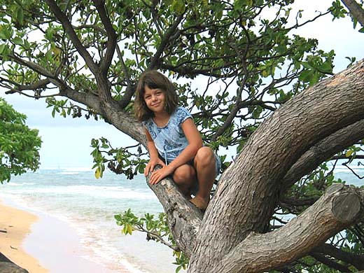 Micaela at Baby Beach, Kapa'a