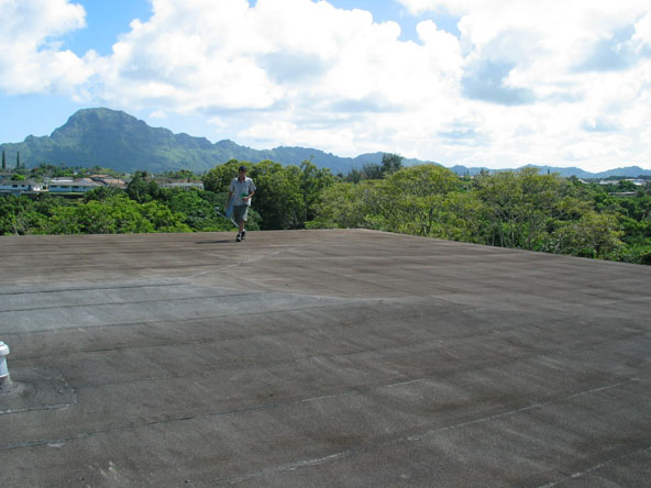 Looking at Ha'upu Ridge from Lihue Studio Roof