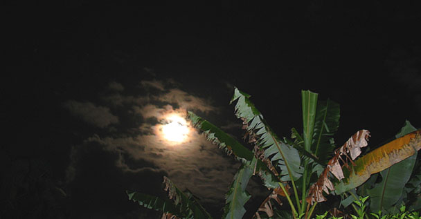 full moon over Hanalei