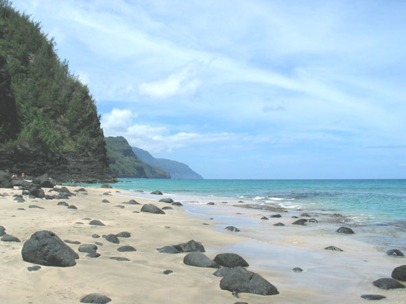 The Na Pali Coast from Ke'e Beach