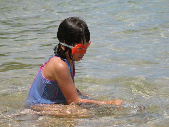 Micaela in the Water at Ke'e